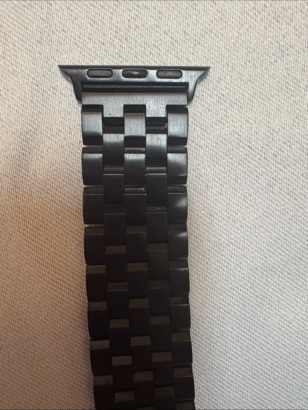 Bull strap Men’s Black Stainless Steel Smartwatch with Metal Link Band NWOT